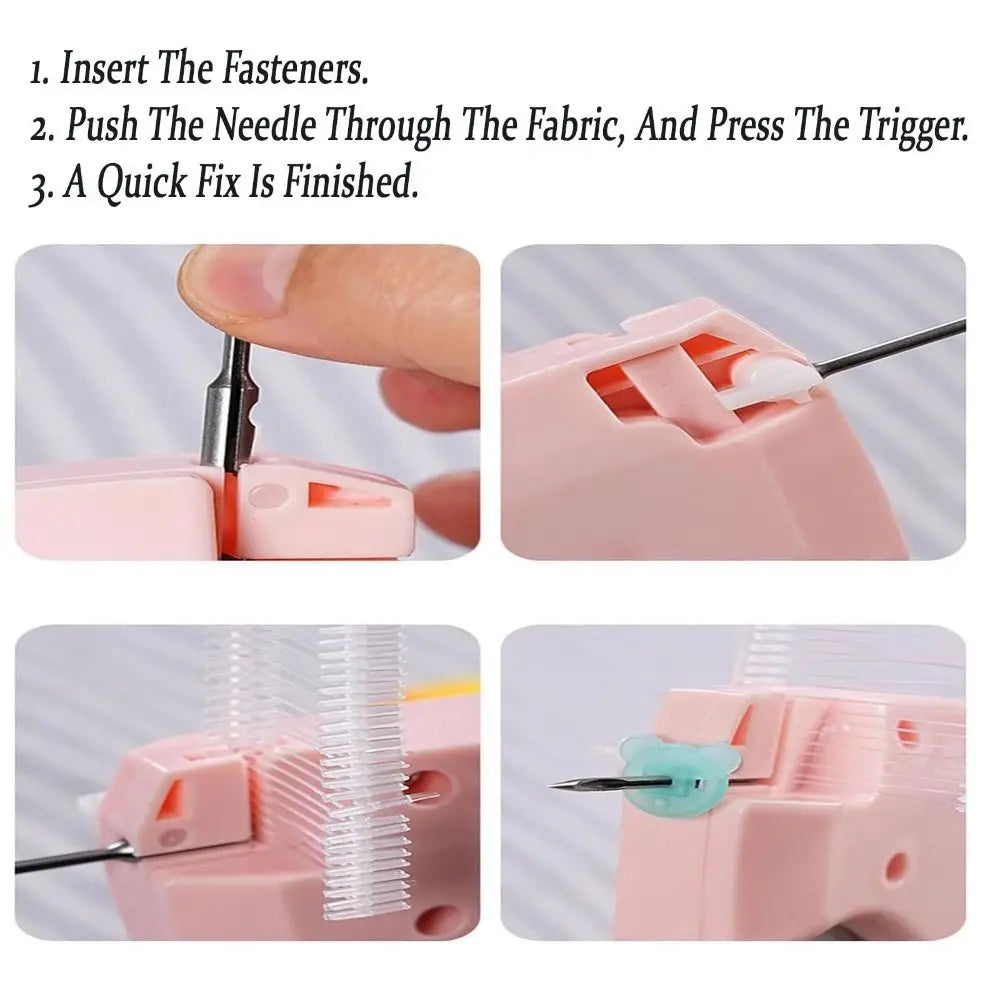 Non-slip Stitchy Quick Clothing Fixer Bed Sheet Blanket Sewing Fixer Easy To Use Bear Buckles Quick Repair Garment Sewing