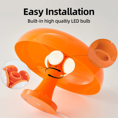 Mushroom table lamp minimalist modern bedroom bedside lamp Danish designer orange decorative table lamp